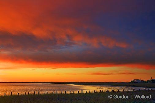 Powderhorn Lake At Sunset_30479.jpg - Texas Gulf Coast photographed near Port Lavaca, Texas, USA.
